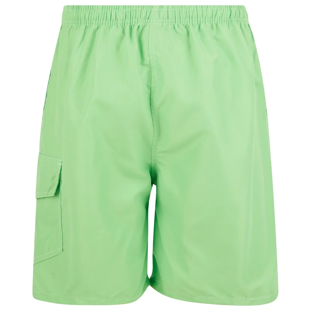 Mens Swimming Trunks Lime Green Swim Cargo Shorts, Small Medium Large X-Large